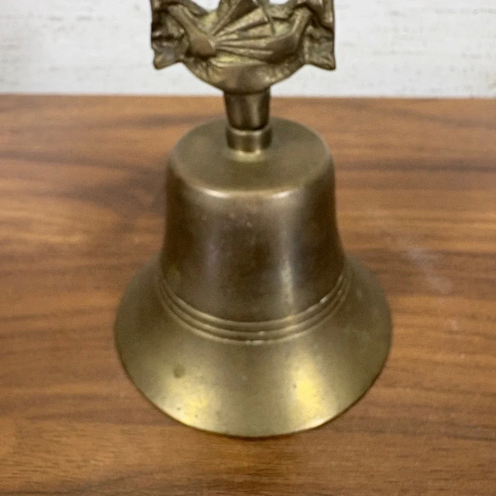 Brass Victorian Lady Bell Early 20th Century 7